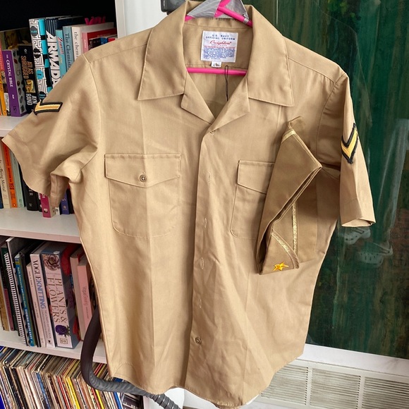 Vintage Tops Vintage Navy Uniform Shirt And Hat Poshmark